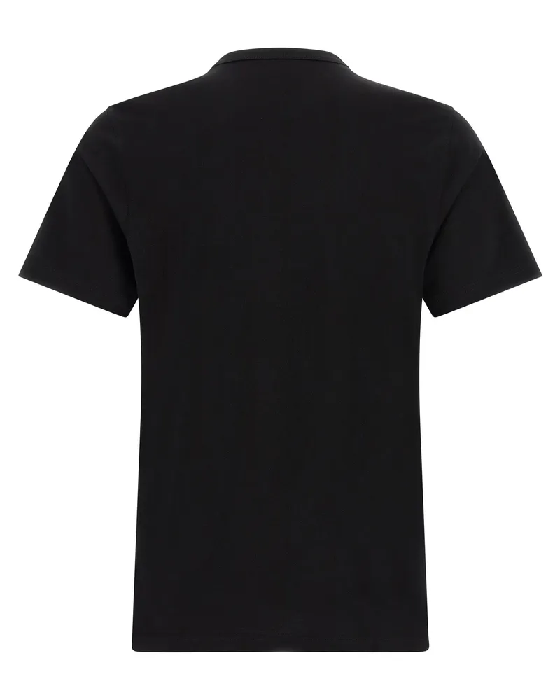Diesel Logo-Embroidered T-Shirt — Black Black