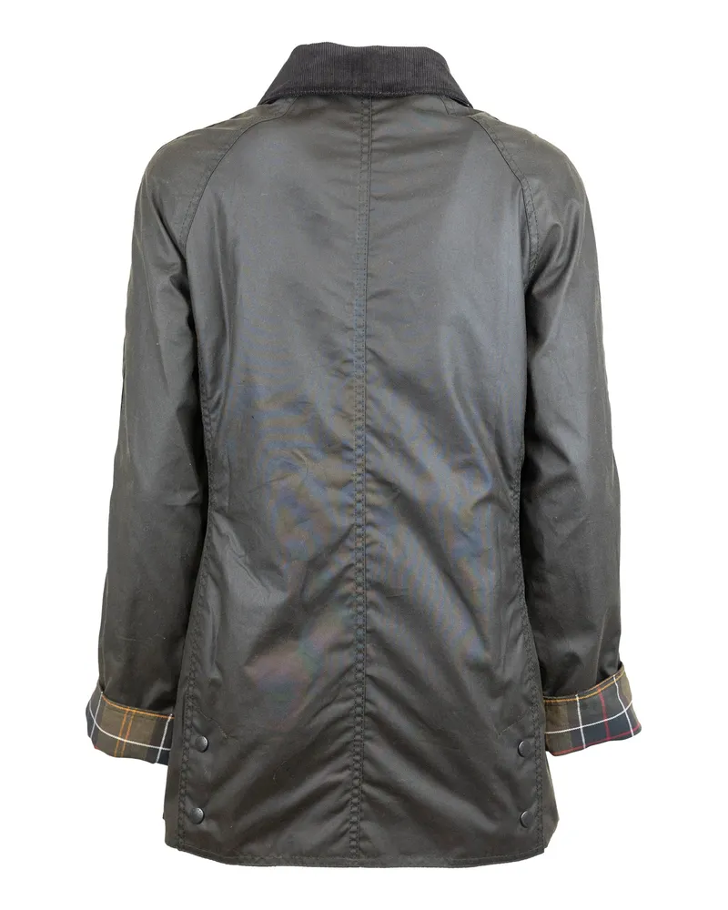 Barbour Women's Waxed Jacket Classic Beadnell Olive Cotton Olive