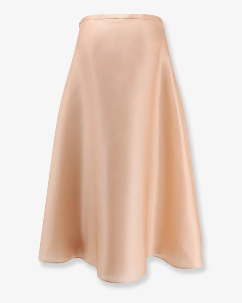 Alberta Ferretti Women's Silk Skirt Pink Pink