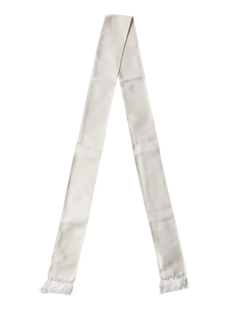 Dolce & Gabbana Fringed Silk Stole — White White