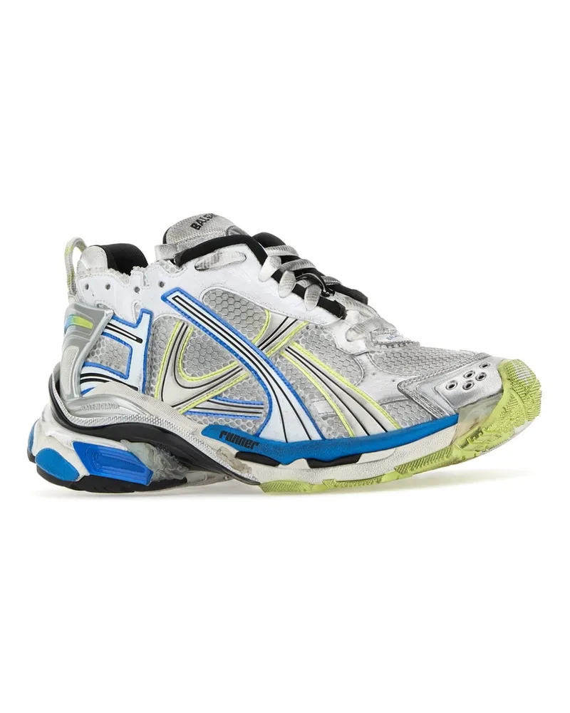 Balenciaga 772774w3rmu 9074 Whiteyellowblue Cotton - Sole: Rubber Sneaker White