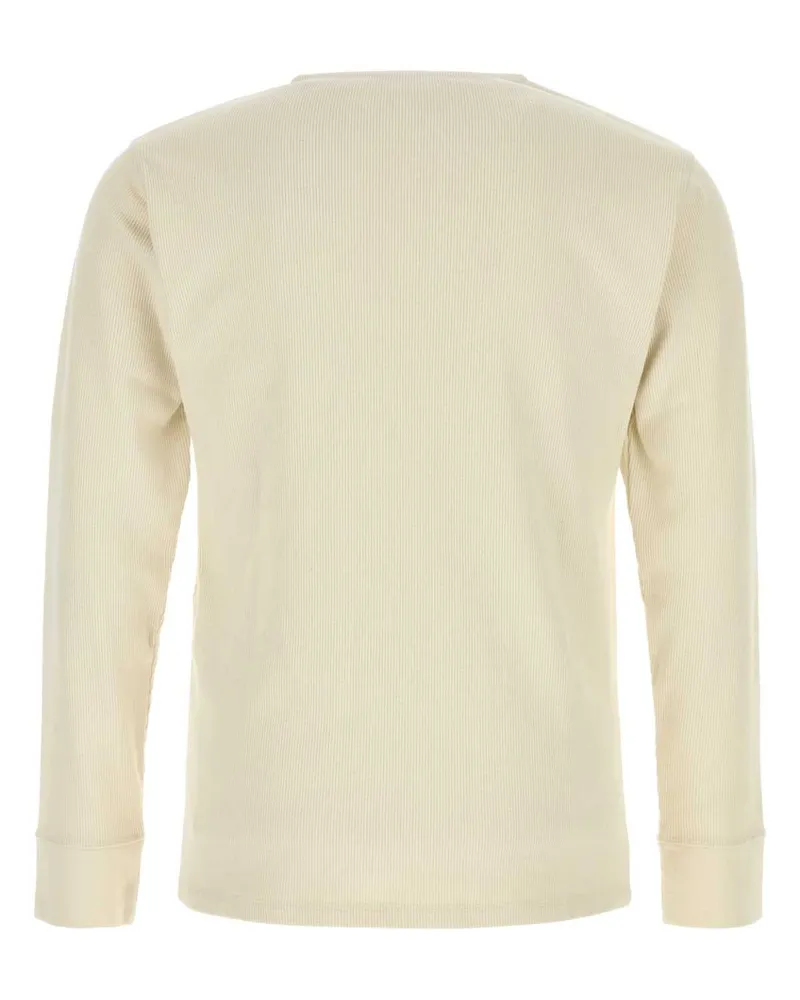 Christophe Lemaire Ribbed Cotton-Linen Sweater — Beige Beige