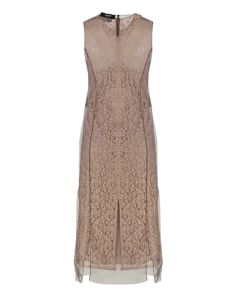 Fendi Women's Dress Lace Midi Pink Polyamide Pink