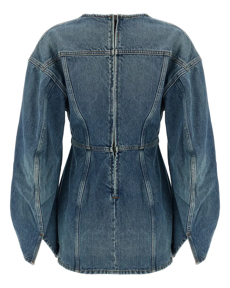 Haikure Denim Mini Dress — Blue Blue