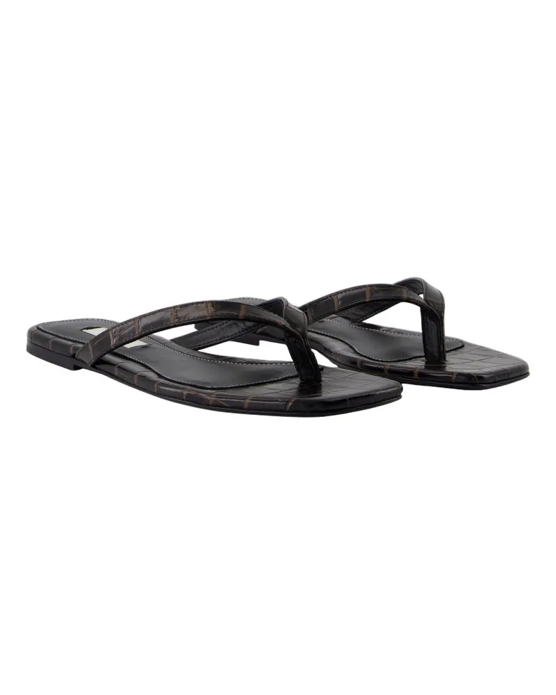 Totême Women's Sandals -  Leather Brown Calfskin Shoes Flat-Shoes Brown