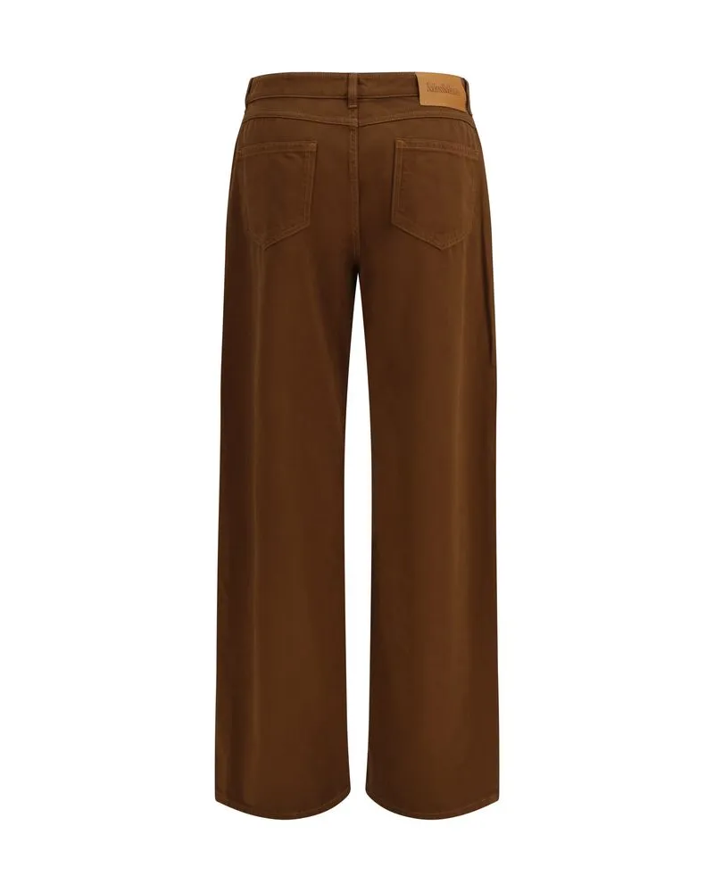 Max Mara Women's Brown Cotton Pants Brown
