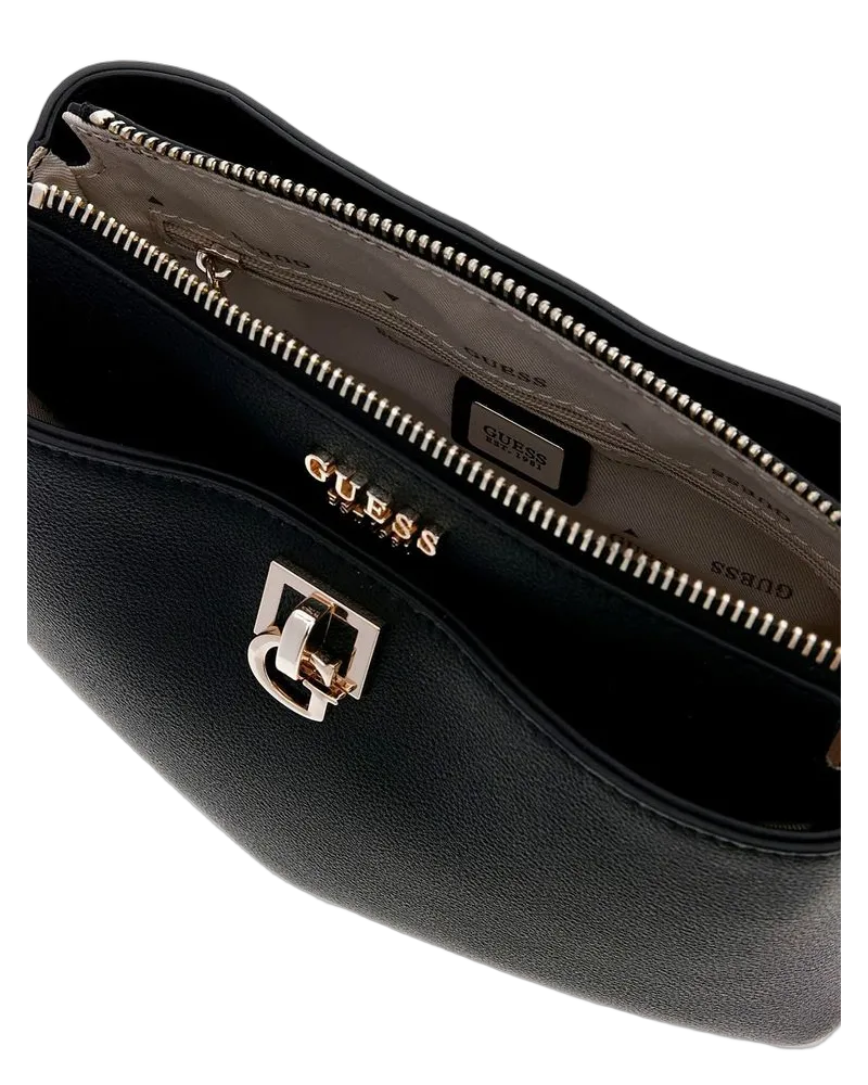 Guess Women's Crossbody Bag Black Polyurethane Crossbody-bags Black