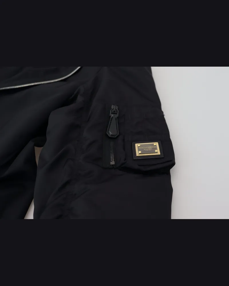 Dolce & Gabbana Men's Black Wool Full Zip Long Sleeves Jacket Virgin Clothing Black