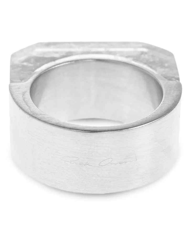 Rick Owens Double Crystal Hollywood Ring — Silver Silver