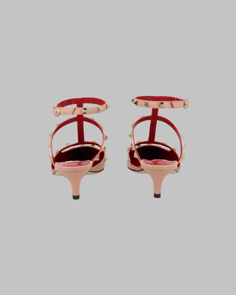 Valentino Garavani Studded Goat Leather Pumps — Pink Pink