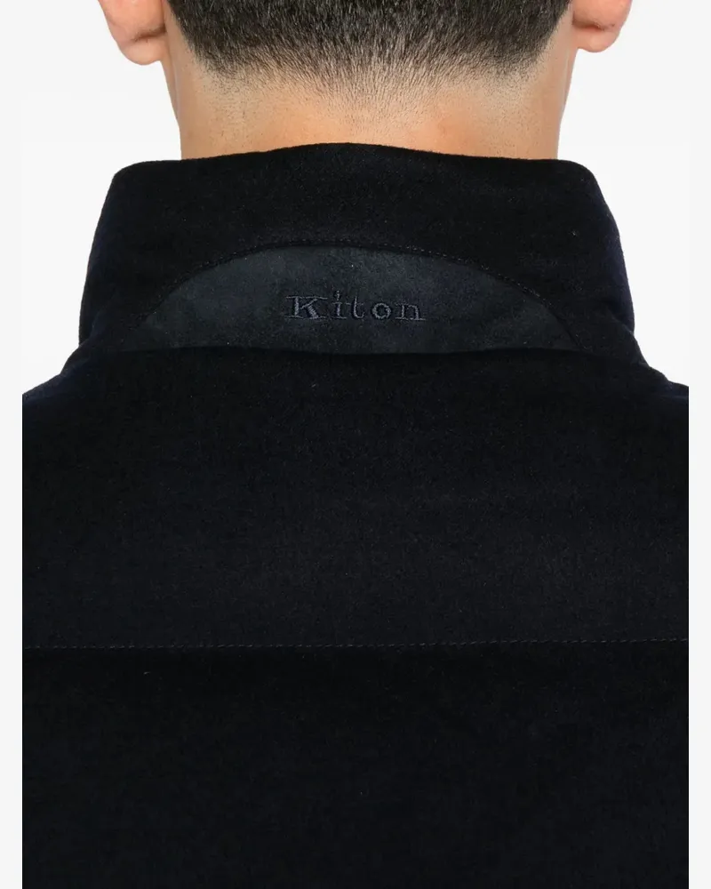 Kiton Women's Quilted Zip-Fastening Vest Aw25 M Black