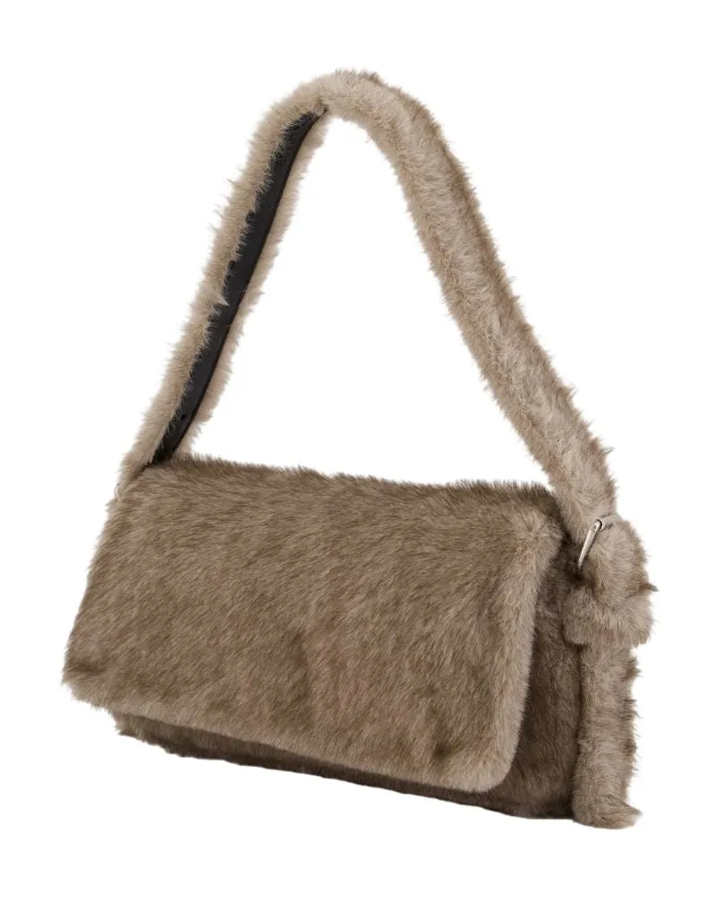 Alexander Wang Women's Ricco Slim Flap Shoulder Bag -  Leather Grey Cowhide Shoulder-Hobo-Bags Gray