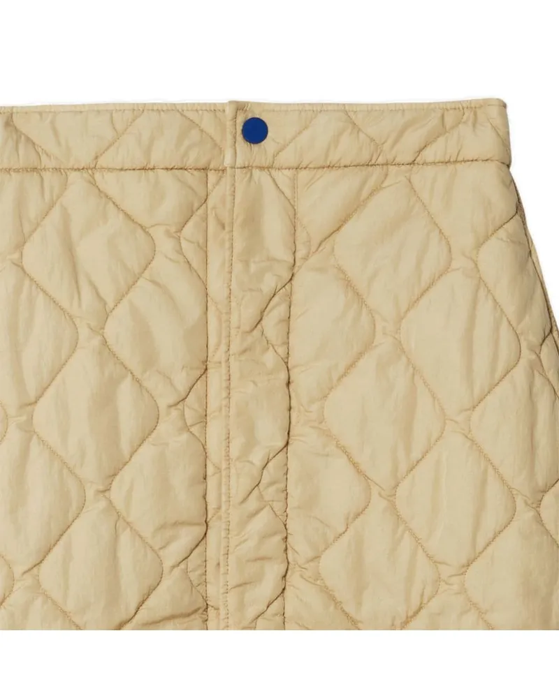 Burberry Diamond-Quilted Skirt — Beige Beige
