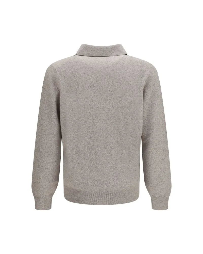 Brunello Cucinelli Cashmere Polo — Gray Gray