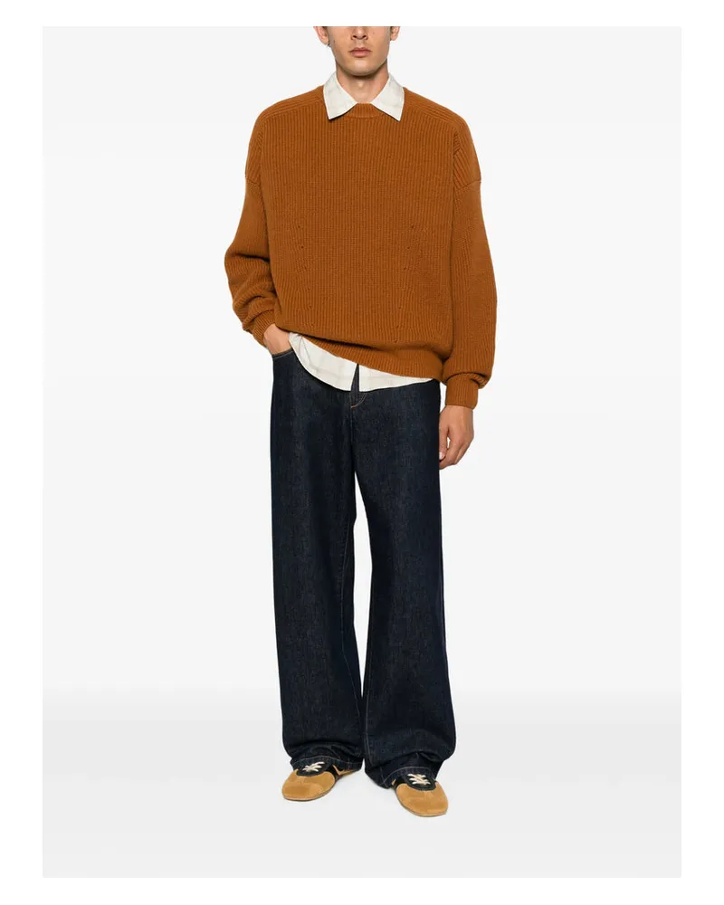 Isabel Marant Ribbed Knit Sweater — Brown Brown