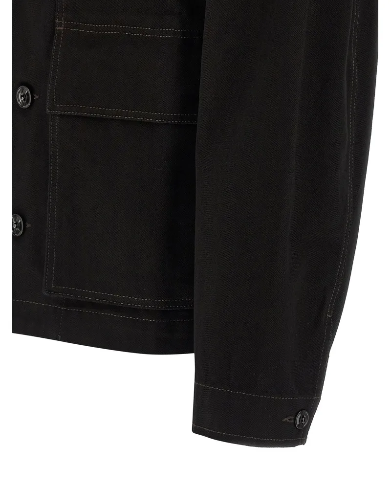 Christophe Lemaire Heavy Cotton Denim Jacket — Black Black