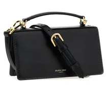 Women's Top Handle Bag Black Cow Leather