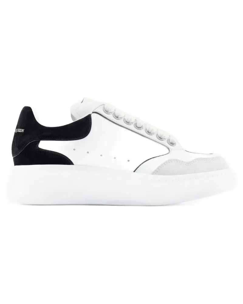 Alexander McQueen Women's Oversized Sneakers -  Leather Grey Calfskin Shoes White