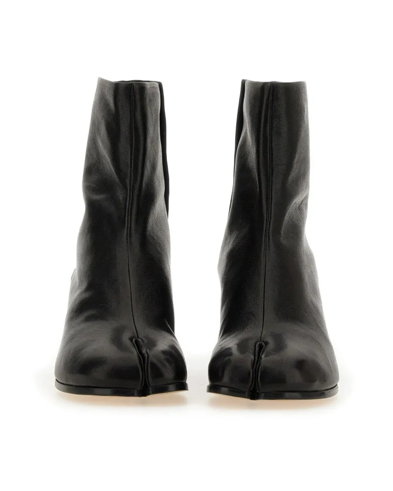 Maison Margiela Split-Toe Sheepskin Boot — Black Black