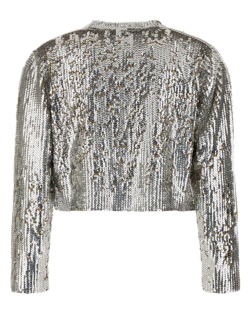 Dsquared2 Women Over Cardigan Silver Wool Polyester Silver