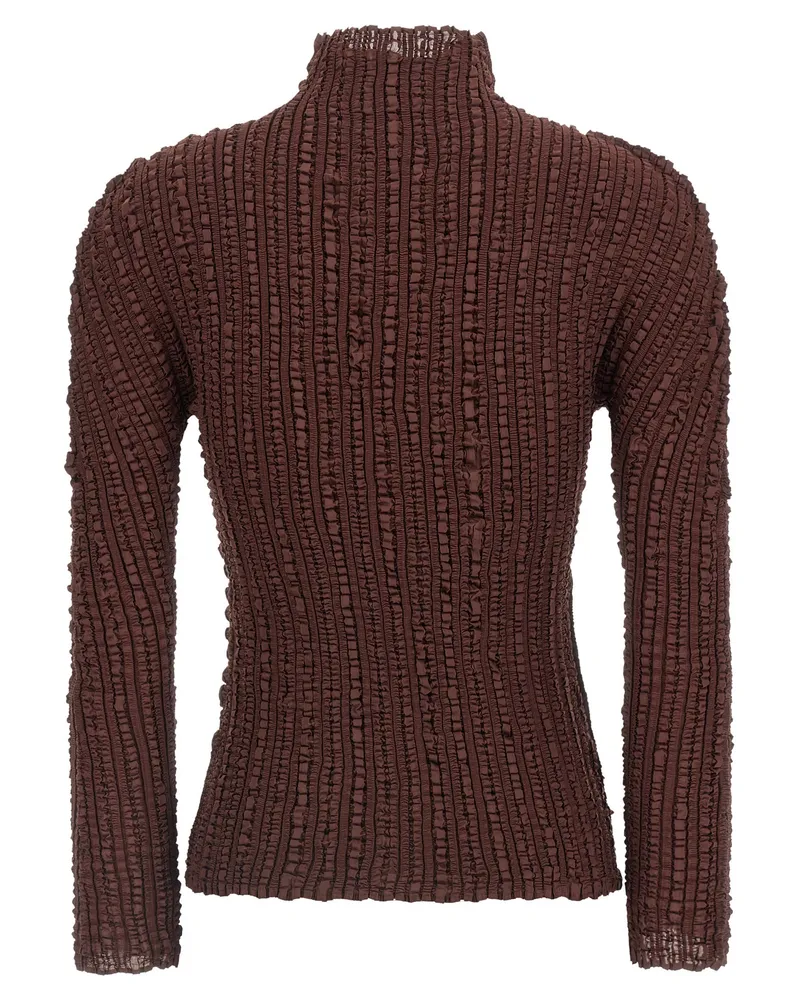 Issey Miyake Women's Brown Polyester Cardigan Clothing Brown