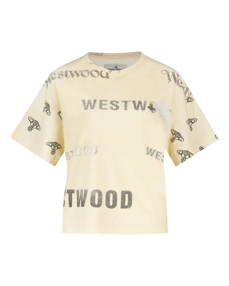 Vivienne Westwood Women's Box T Shirt -  Cotton Yellow Concept-Store Ready-To-Wear Cream