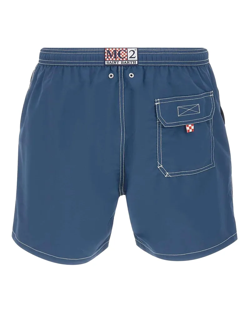 MC2 Saint Barth Men Swim Shorts Patmos Marine Blue Polyester Navy