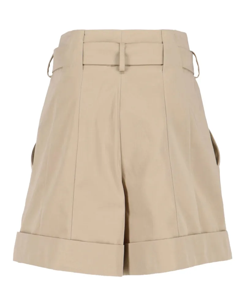 Balmain Women's Trousers Beige Cotton Beige