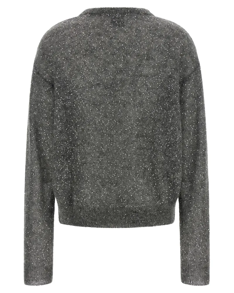 NUDE Micro Sequin Sweater — Charcoal Charcoal