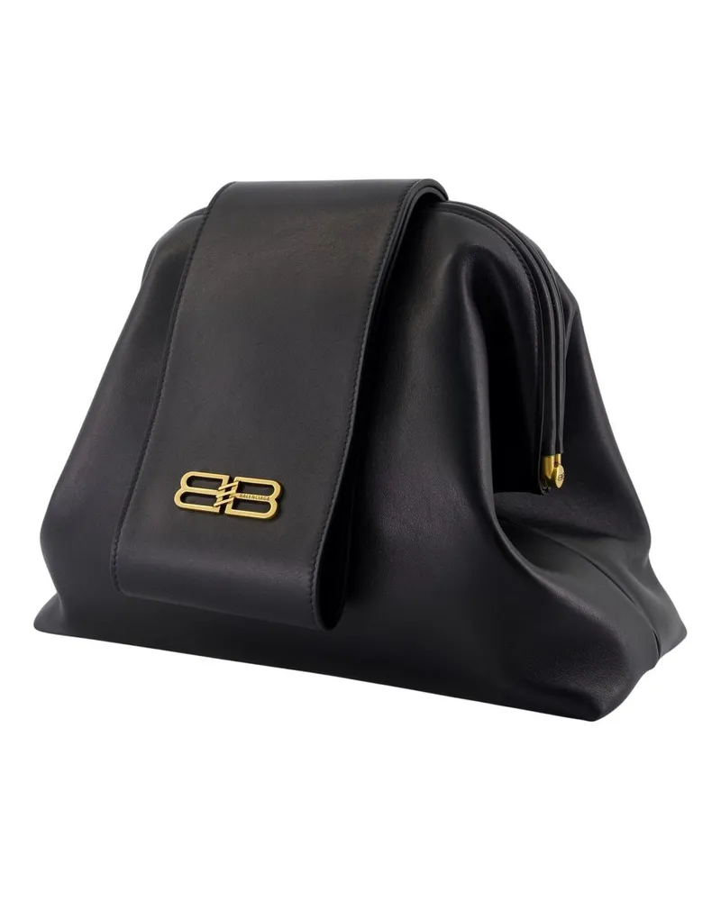 Balenciaga Women's M Clutch -  Leather Black Calfskin Accessories Pouch Black