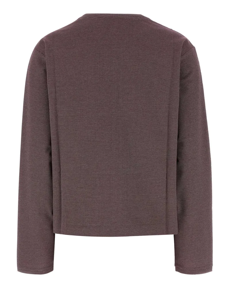 Miu Miu Women Two-Tone Jersey T-Shirt Biancoamaranto Exterior: Cotton Brown