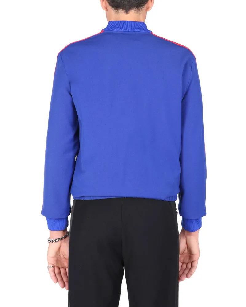 Alexander McQueen Skull Embroidered Sweatshirt — Blue Blue