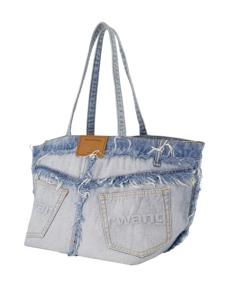 Alexander Wang Women's Punch Tote -  Cotton Blue Bags Totes-Shopping-Bags Blue
