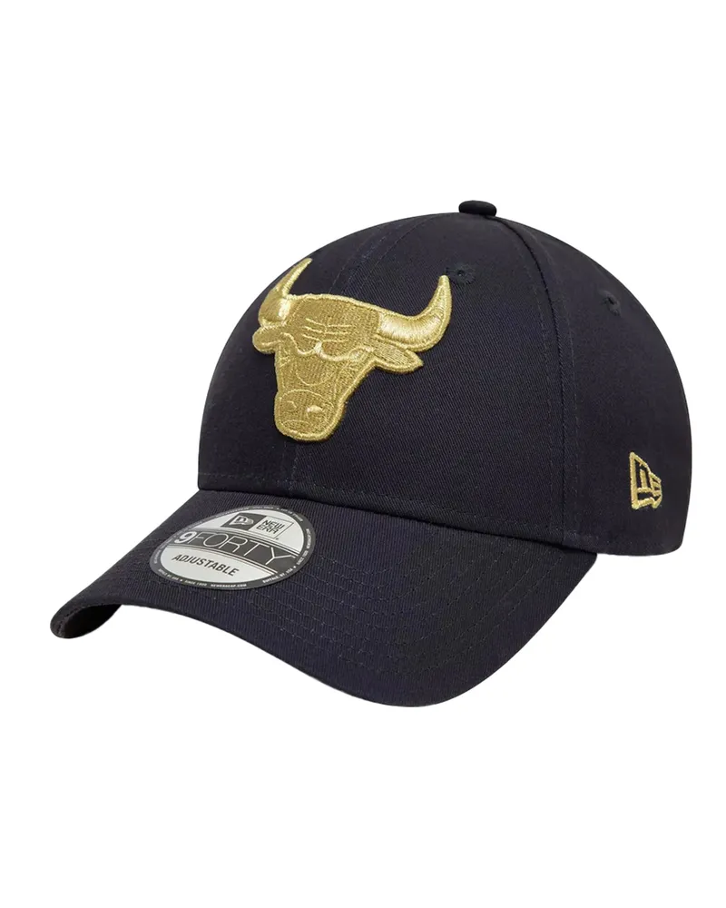 New Era Unisex Baseball Cap 9forty Metallic Blue Cotton Hat Black