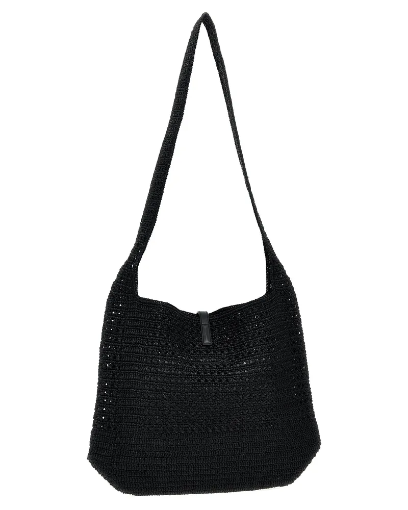 Saint Laurent Unisex Black Raffia Tote Bag Black
