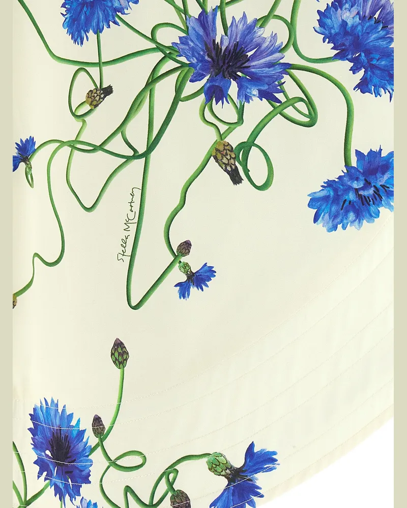 Stella McCartney Blue Floral Cotton Skirt — Blue Blue