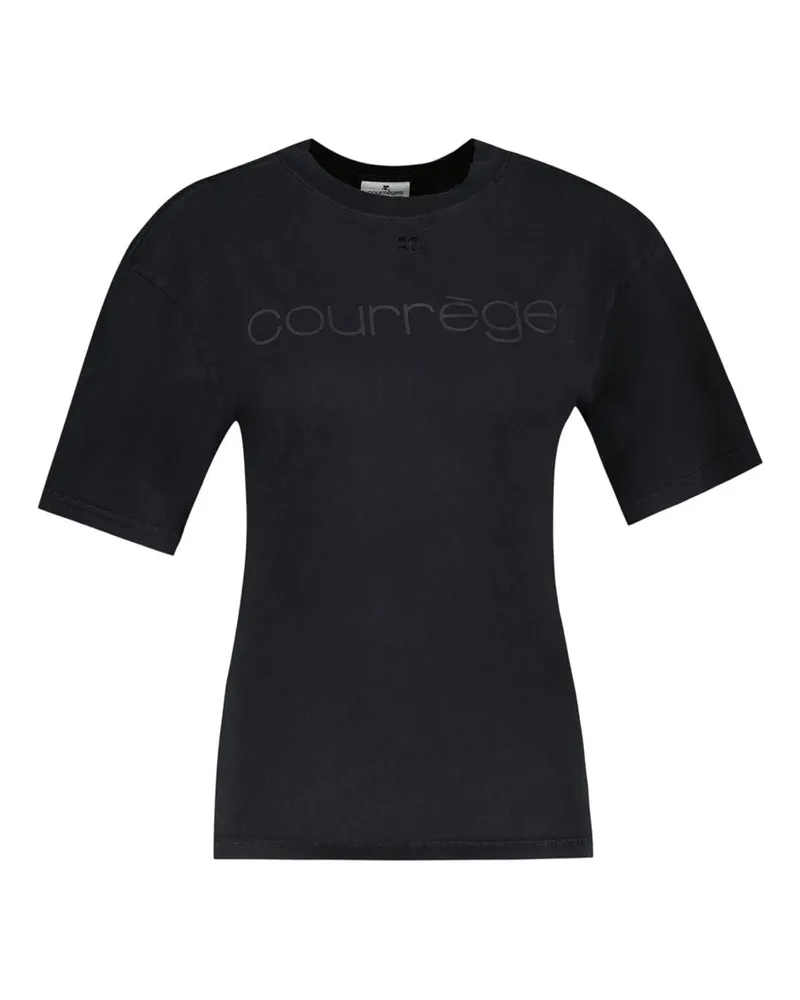 Courrèges Women's Logo Cotton T-Shirt Black Black