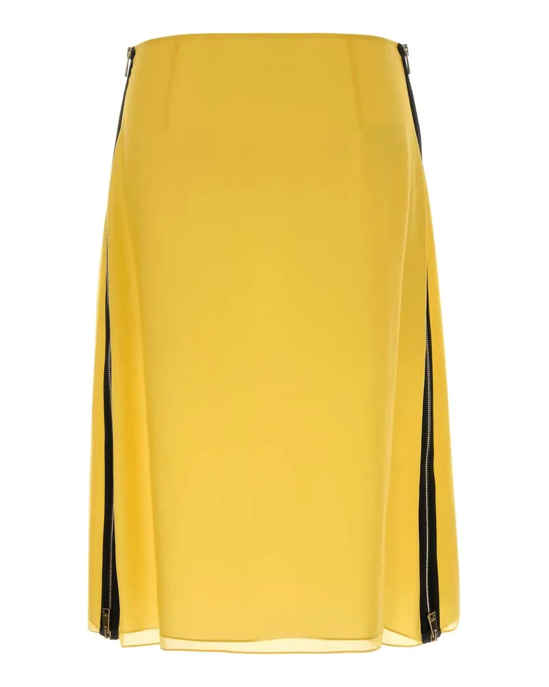 Fendi Women's Yellow Organza Skirt Polline-26 Gonne Yellow