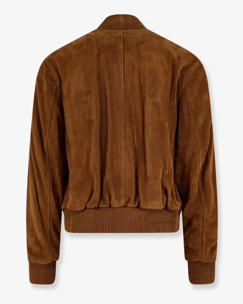 AMI Paris Men's Jacket Suede Goatskin Brown Brown