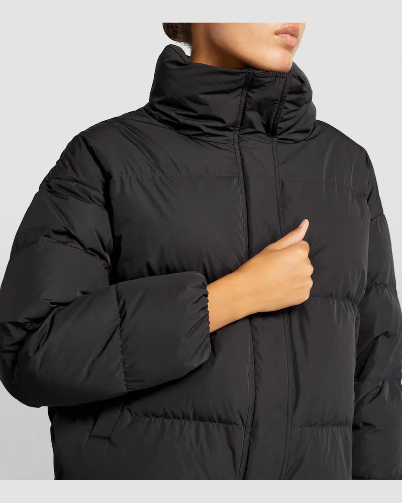 Yves Salomon Women's Fur-Trim Puffer Jacket With Gloves Aw23 W Black