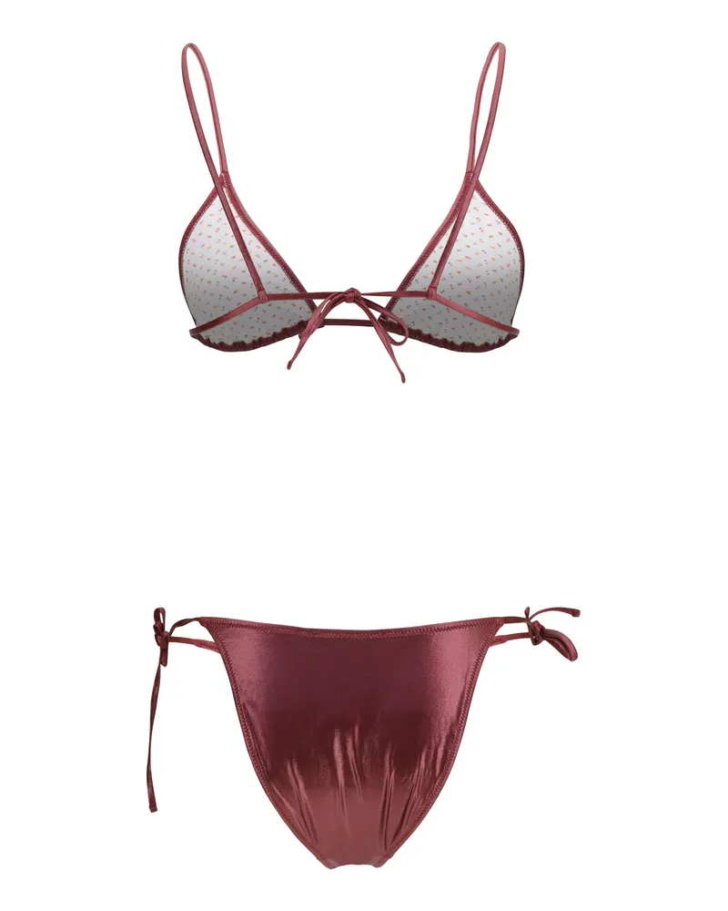 Kristina Ti Women Metallic Bikini Passion Polyamide; Elastane Swimwear Sea Clothing Purple