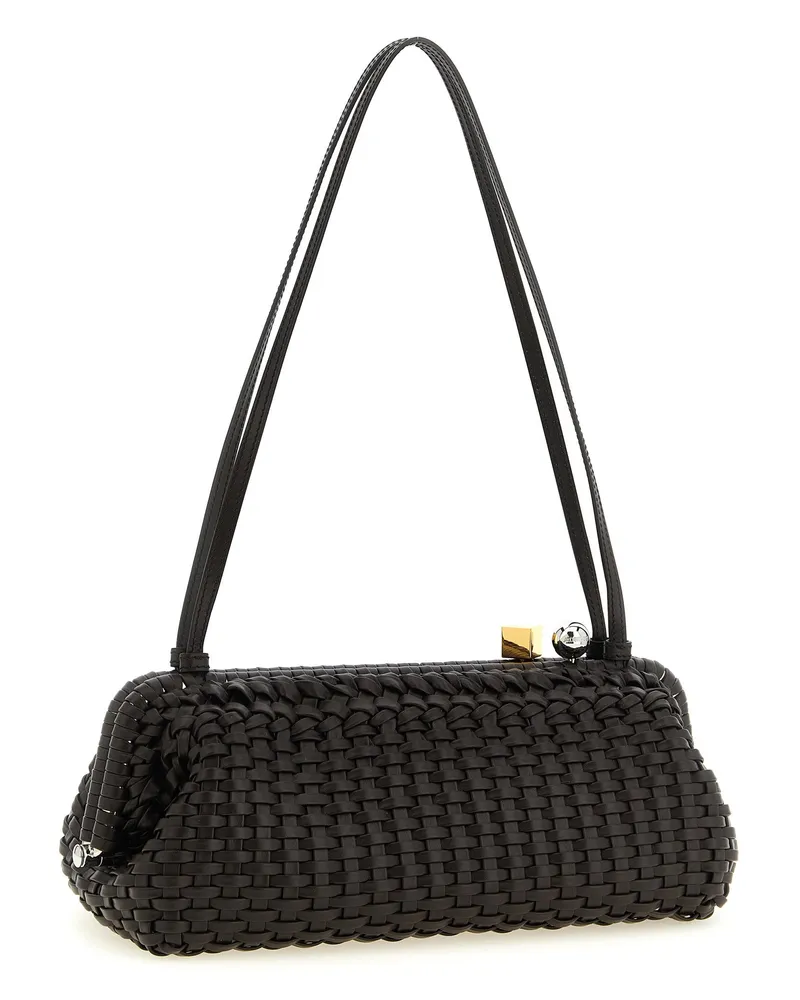 Jacquemus Leather Shoulder Bag — Black Black