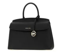 Women's Black Leather Freddie Handbag Borse A Mano Bag