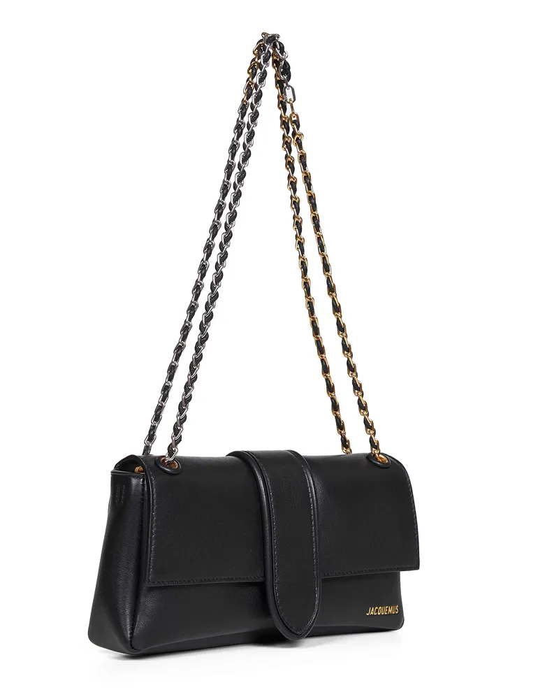 Jacquemus Women's Shoulder Bag The Chaine Bambino Black Lambskin Black