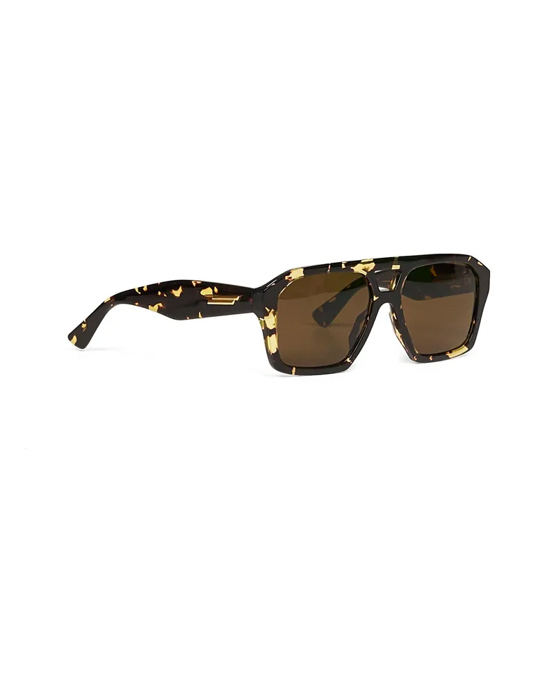 Bottega Veneta Women's Aviator Sunglasses Havana-Brown Multicolour Acetate Glasses & Frames Havana