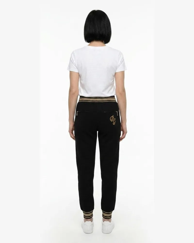 Dolce & Gabbana Women Black Cotton Casual Pants Black