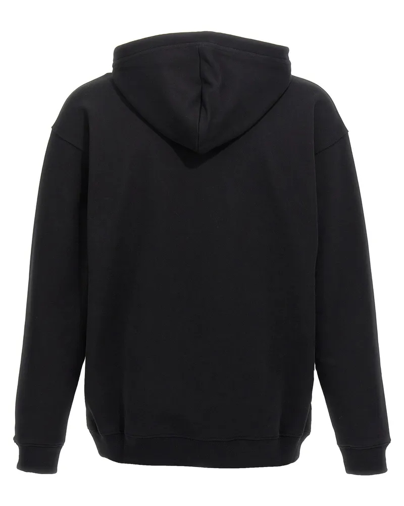 Moschino Logo-Print Cotton Hoodie — Black Black