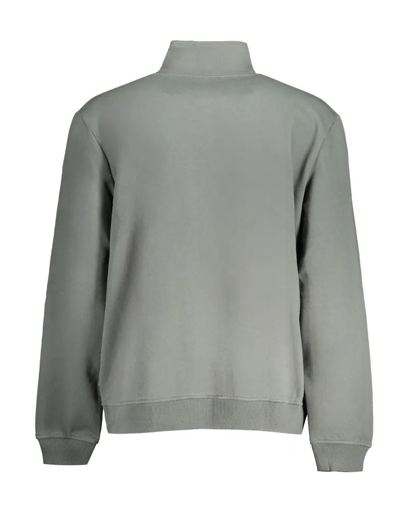 Napapijri Cotton-Blend Zip Sweatshirt — Green Green