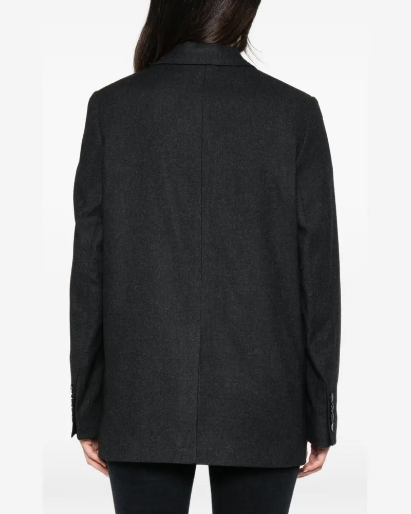 Closed Double-Breasted Wool Blazer — Black Black