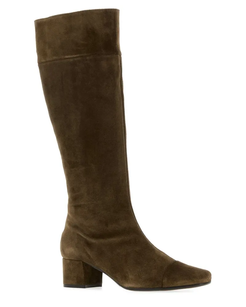 Carel Women's Brown Suede Malaga Boots Khakisuede Stivali Brown